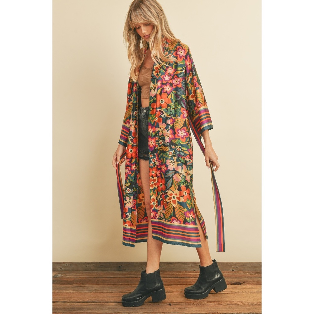 Rio Vacation Sash Belt Kimono